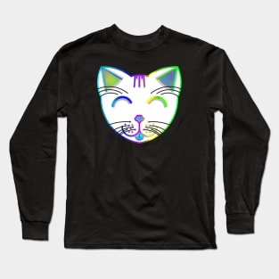 Happy Cat 5 (Inverted Rainbow) Long Sleeve T-Shirt